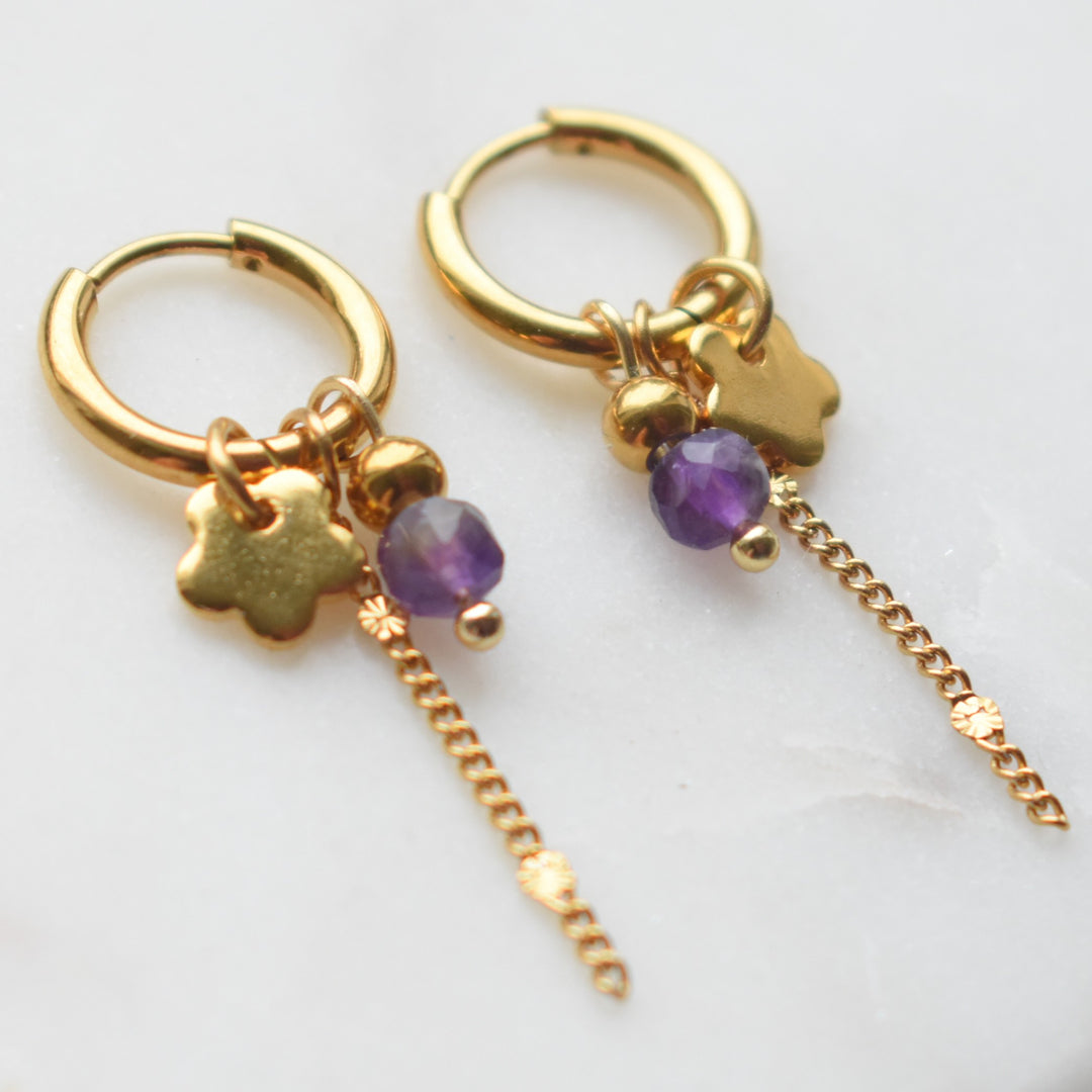Gouden oorbellen hangers