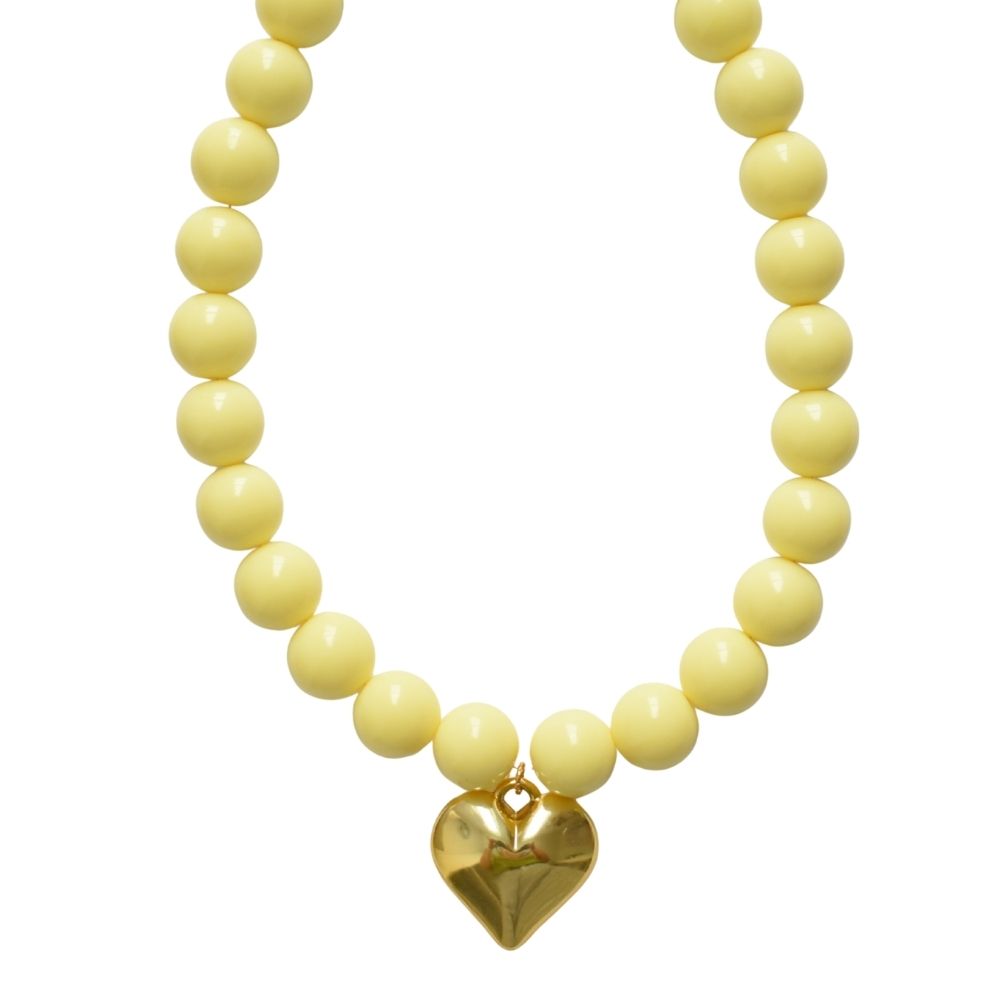 Kralen ketting geel grote kralen