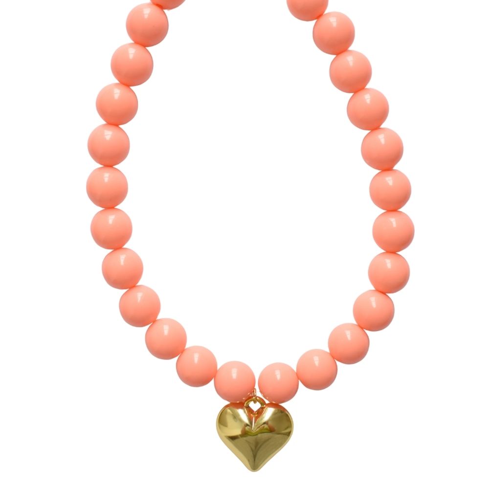 Kralen ketting roze koraal