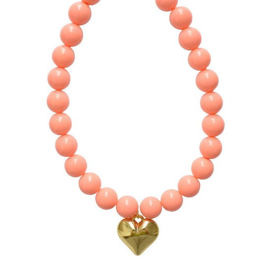 Kralen ketting roze koraal