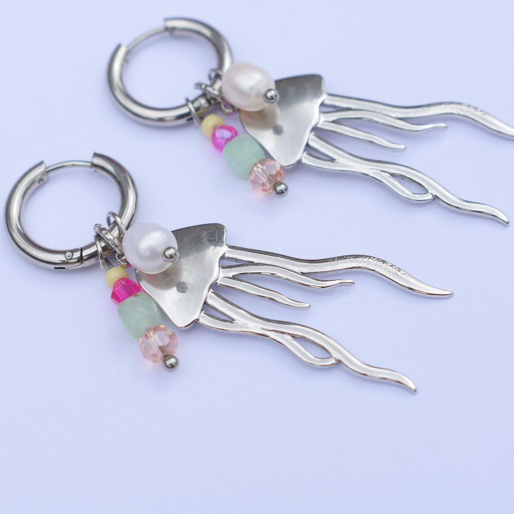 Oorbellen zilver zeedieren