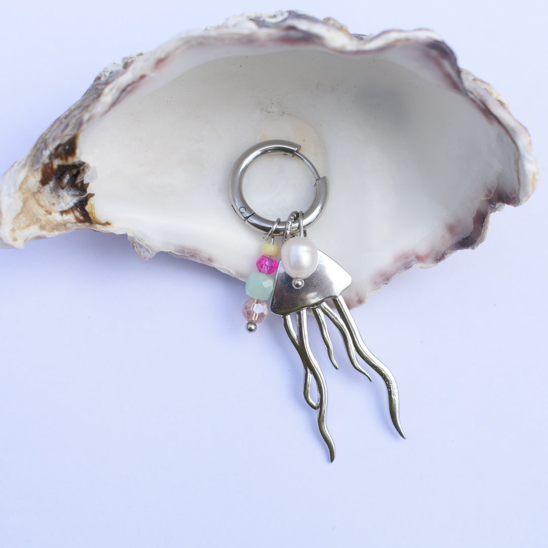 Oorbellen zilver zeedieren