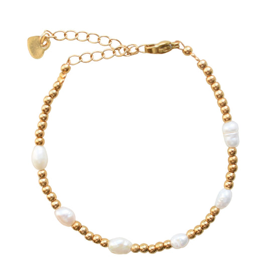 armbandje met parels goud