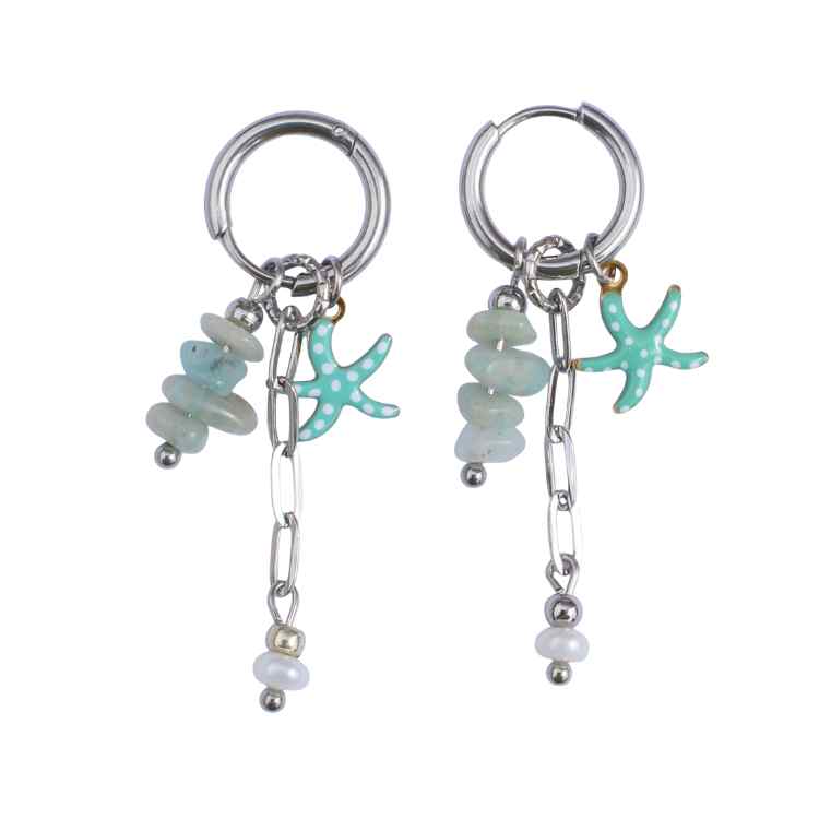Zilveren oorbellen hangers