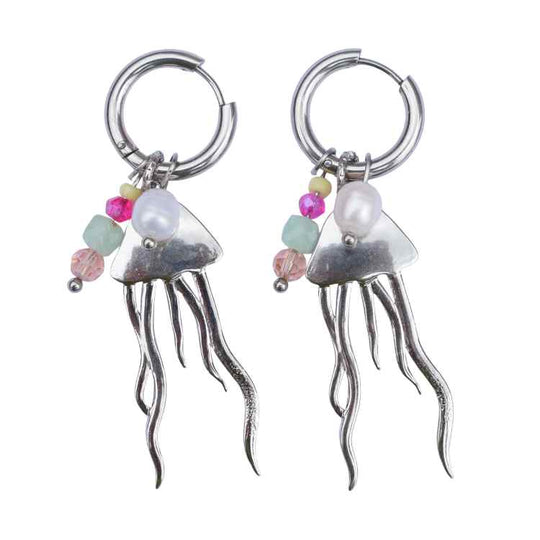 Oorbellen zilver zeedieren