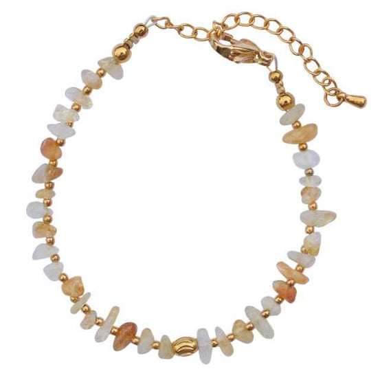 Bracelet morganite nuggets gold