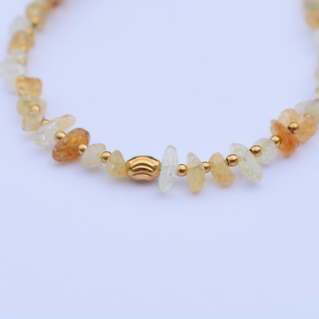 Bracelet morganite nuggets gold