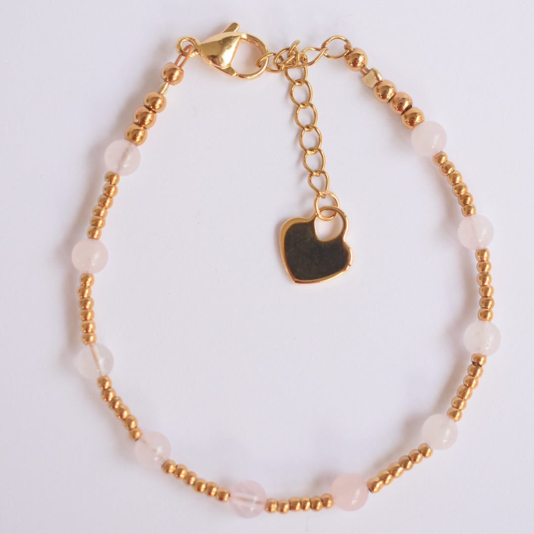 armbandje rozenkwarts