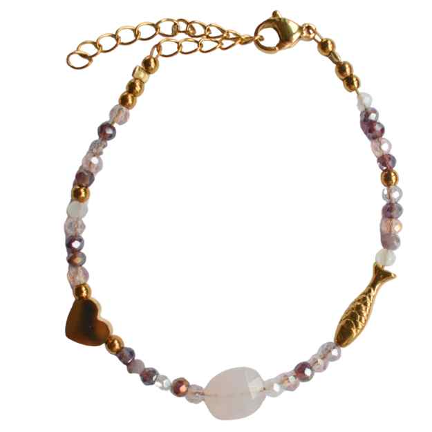 Armbandje hartje goud
