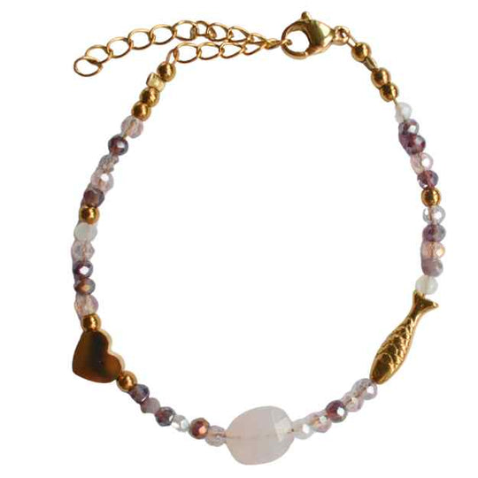 Armbandje hartje goud
