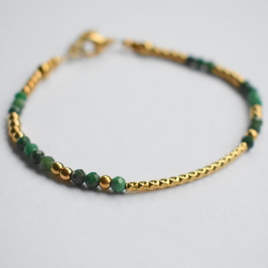 armbandje edelstenen groen