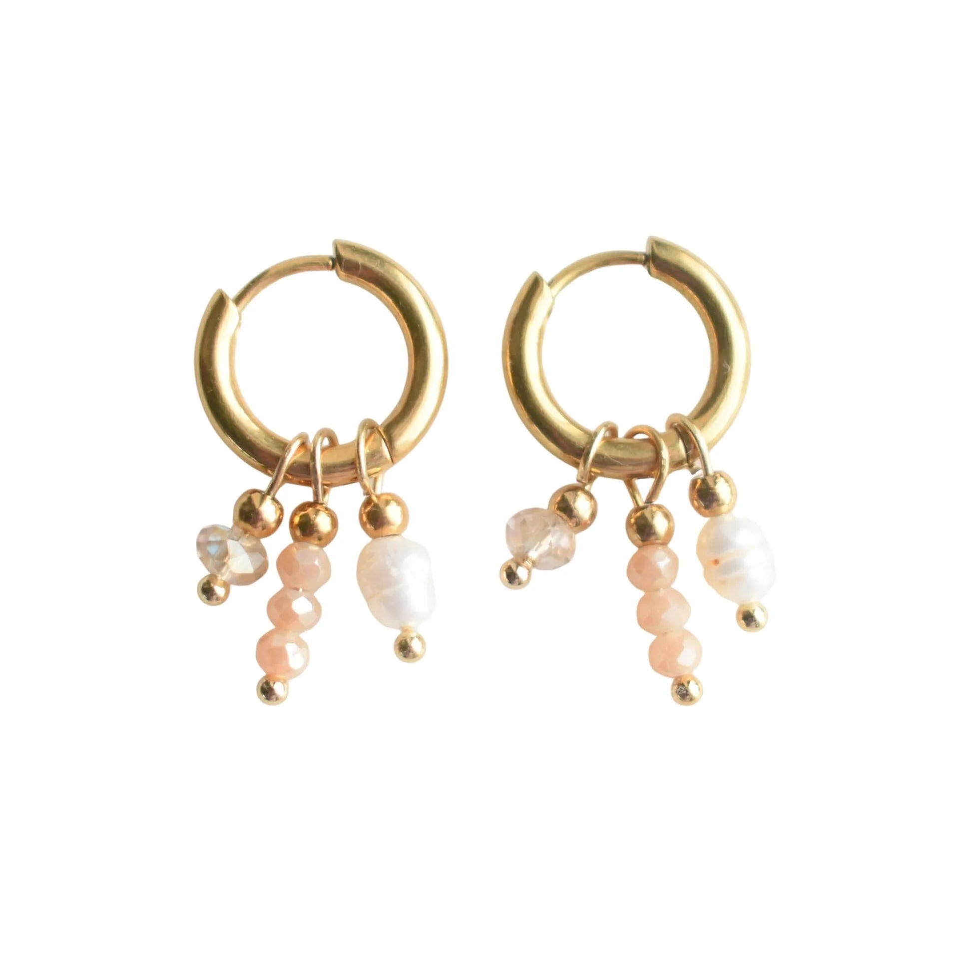 Oorbellen met hangertjes goud