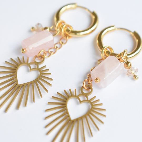 statement oorbellen hart