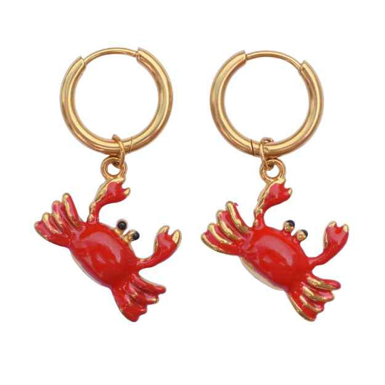 Gouden oorbellen krab
